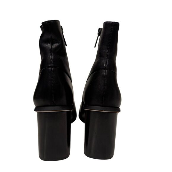 Women's Sarto by Franco Sarto Vallah Heeled Ankle Bootie Black Leather 7.5 - Picture 4 of 10